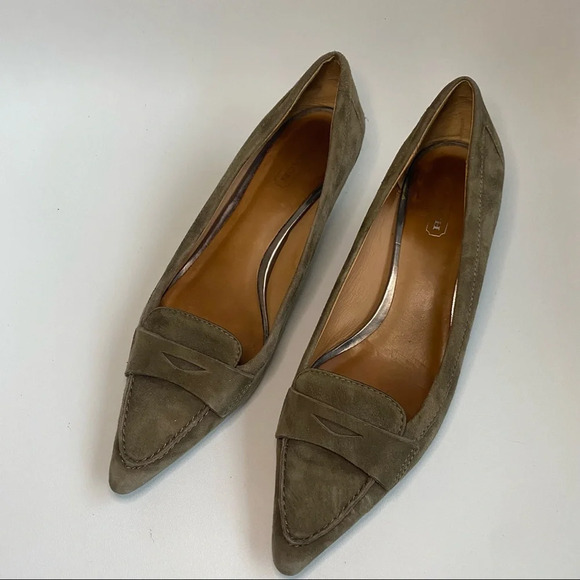 Coach Green Suede Loafer Low Heel - Picture 4 of 16
